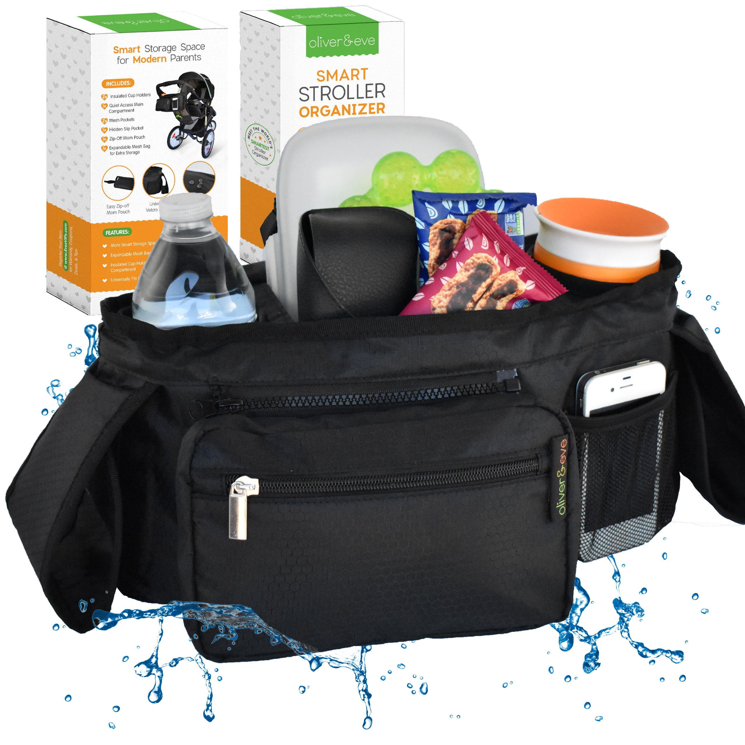 ethan and emma double stroller organizer Universal Stroller Organizer: Waterproof & Washable