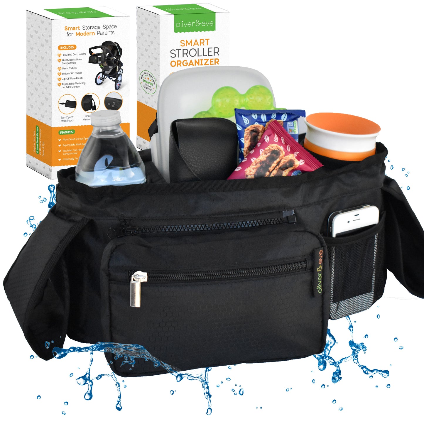 Universal Stroller Organizer Bag: Waterproof & Washable