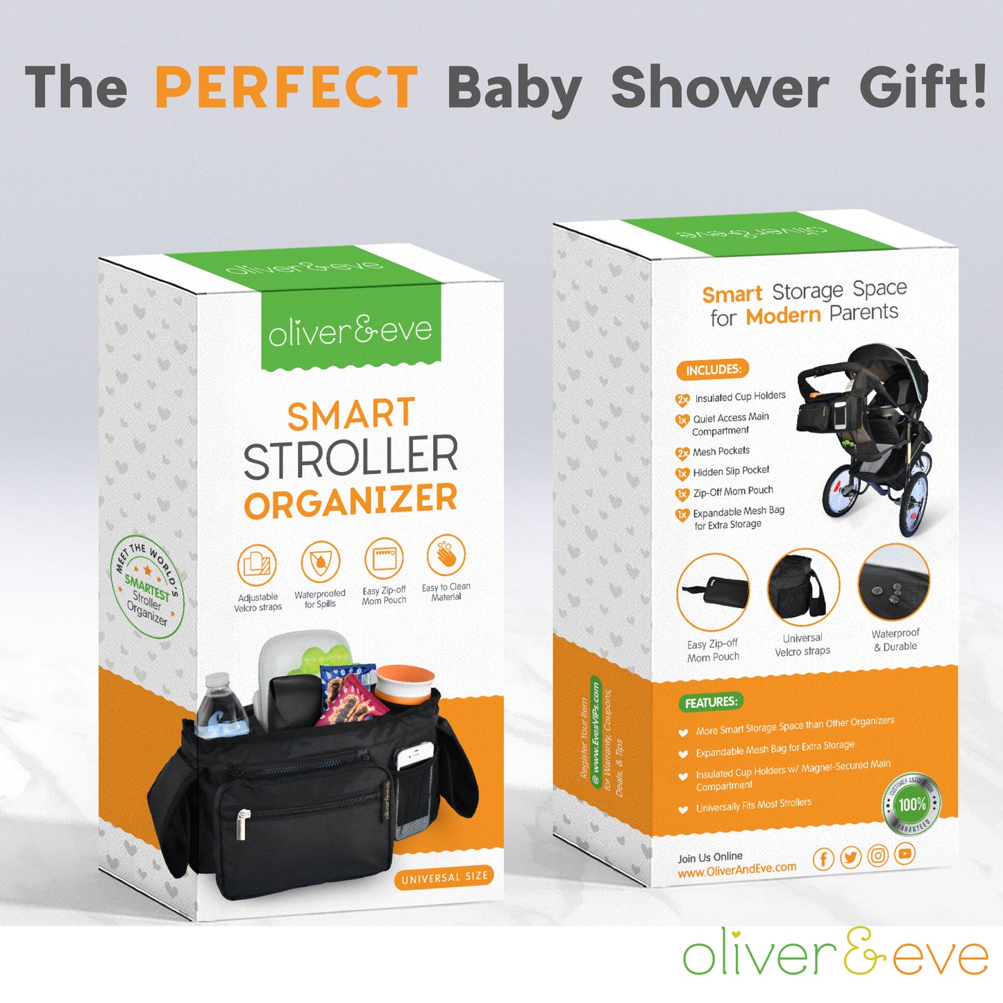 Universal Stroller Organizer Bag: Waterproof & Washable