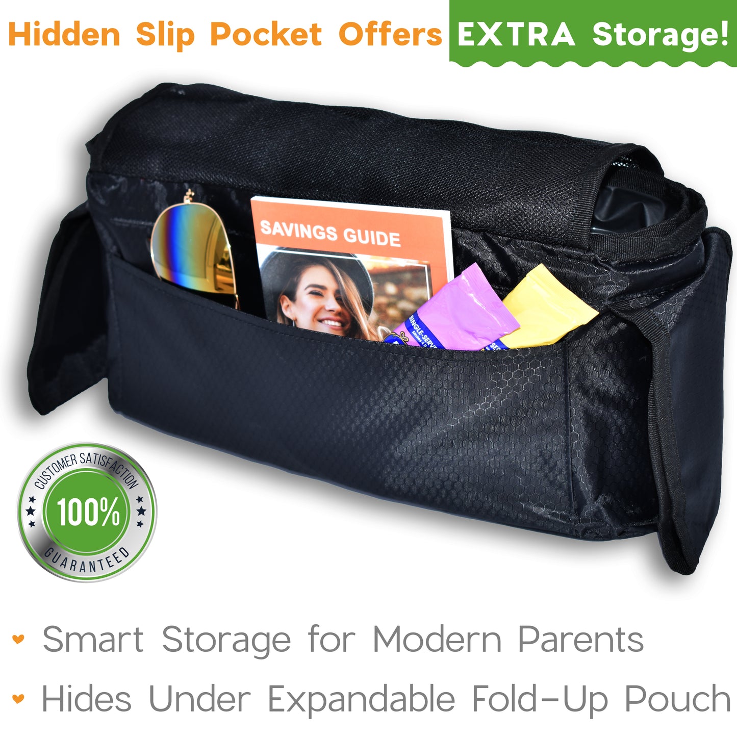 Universal Stroller Organizer Bag: Waterproof & Washable